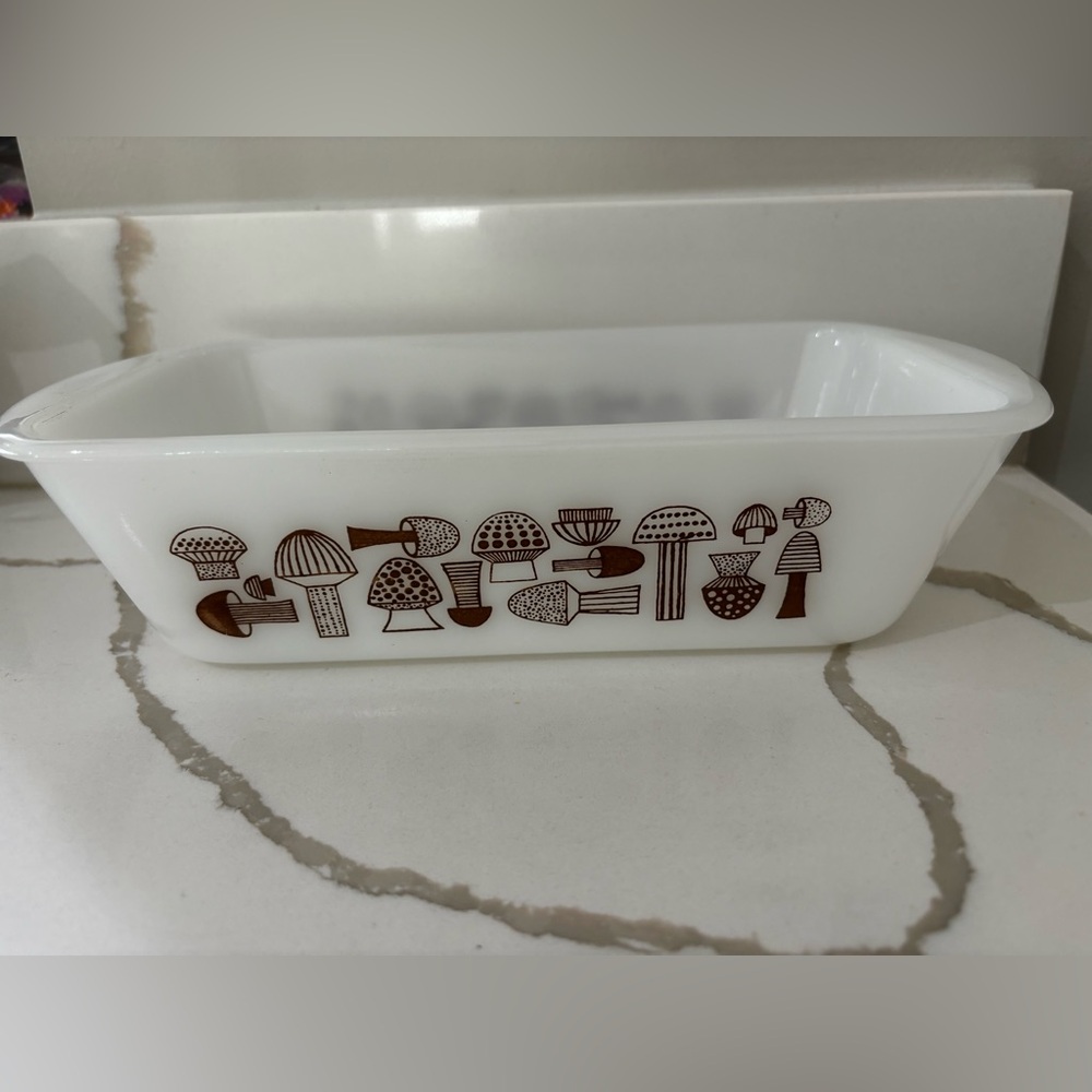 Vintage Glasbake Mushroom Meatloaf
